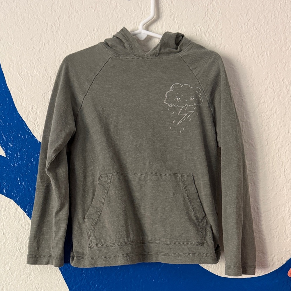 Rylee + Cru Gray Long Sleeve Tee with Cloud Design